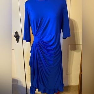 Blue wrap dress